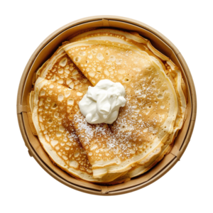 Pancakes with sour cream