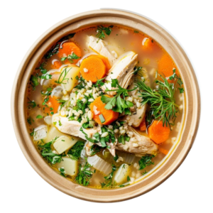 Chicken Broth with Bulgur